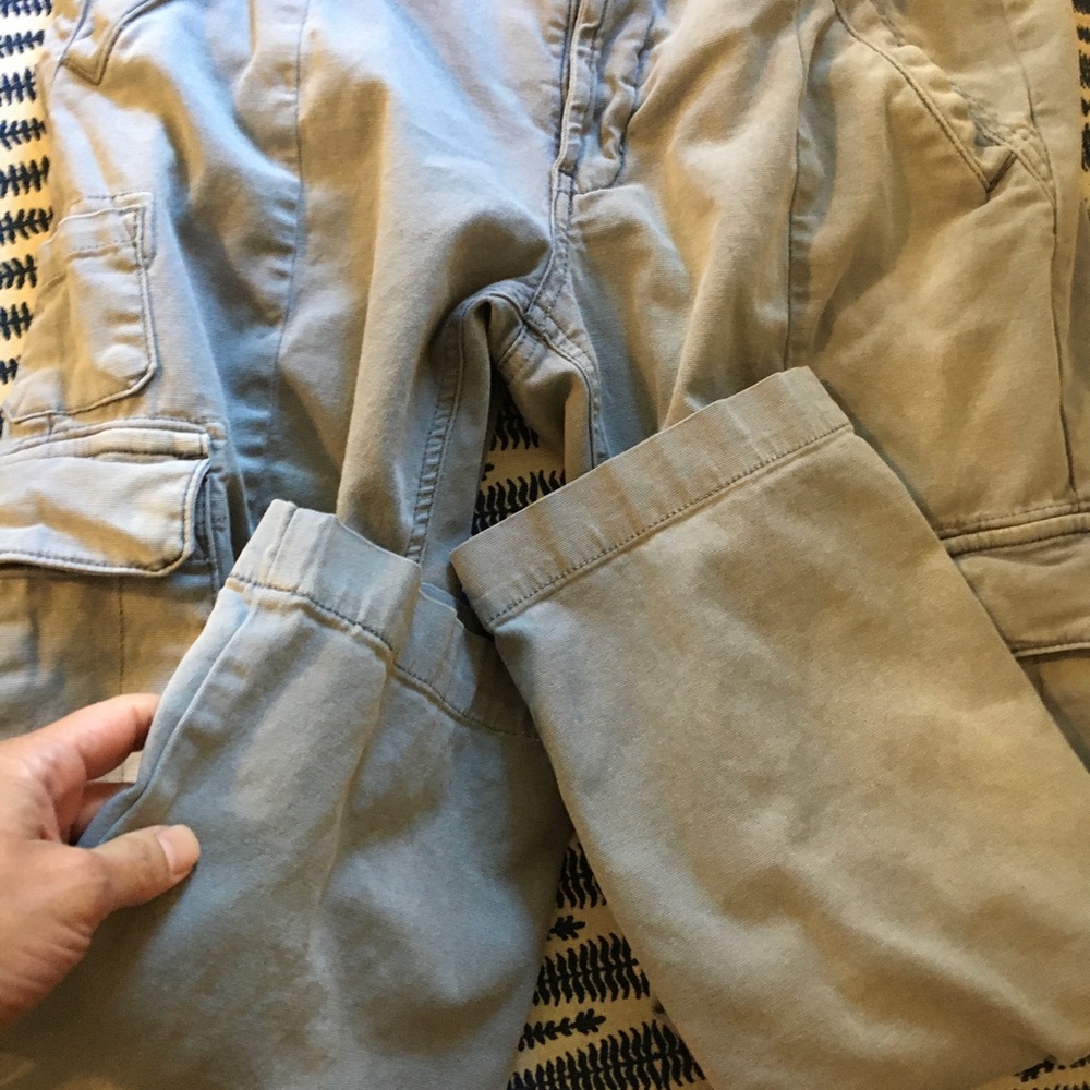 Anthropologie Light Blue Gray Cargo Pants size 28 - Picture 11 of 12